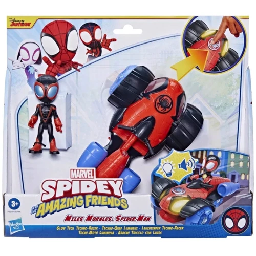 Транспортное средство SPD Hasbro Человека-паука серии Спайдер-Верс (F4531 SAF GLOW TECH TECHNO RACER): Производитель Hasbro