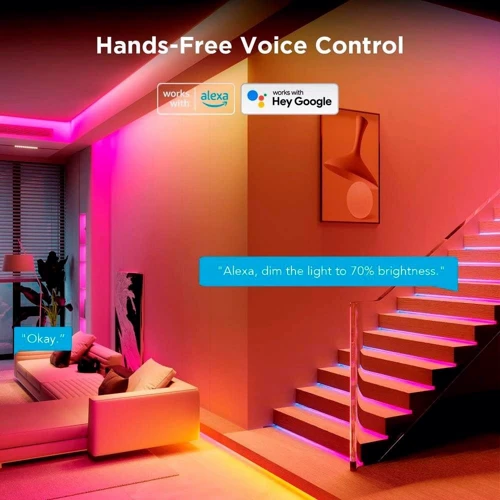 Стрічка світлодіодна розумна Govee H612 Strip Light S With Protective Coating, 5м, RGBICW, WI-FI/Bluetooth, білий (H612ACD1)