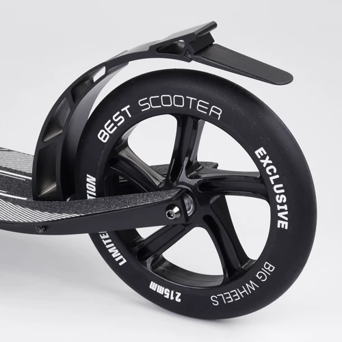 Самокат алюмінієвий Best Scooter з PU колесами, і 1 переднім амортизатором Black / Green (99629): Максимальне допустиме навантаження, кг 100