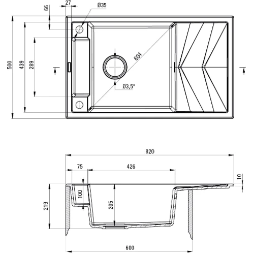 Кухонная мойка Deante Magnetic ZRM S113