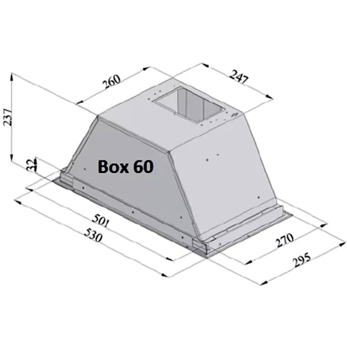 Витяжка Fabiano BOX 60 Inox: Управління тактове