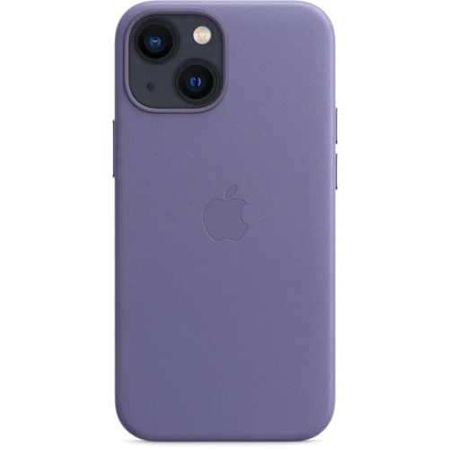 Чехол для iPhone Apple Leather Case with MagSafe Wisteria (MM0H3) for iPhone 13 mini: Цвет фиолетовый