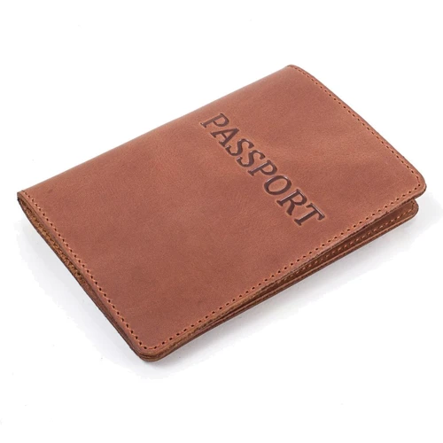 Обложка для документов DNK Leather коричневая (DNK-Pasport-Hcol-N): Пол Унисекс