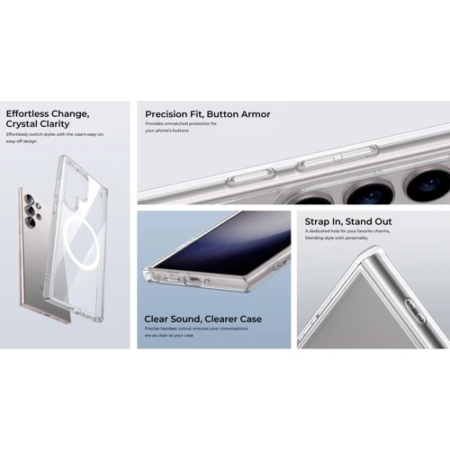 Чехол для телефонов Benks MagClap Lucent Pro Protective Case Transparent for Samsung S921 Galaxy S24 фото 7