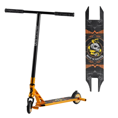 Самокат трюковый Best Scooter золотистый (23015)