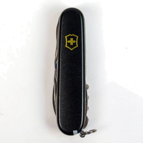Мультитул Victorinox HUNTSMAN MAT чорний матовий лак із жовтим лого (Vx13713.3_M0008p) фото 12