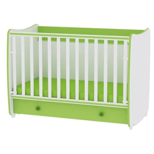 Дитяче ліжко Bertoni DREAM 140х70 (white / green): Тип ліжечко-трансформер