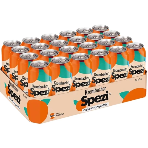 Упаковка напитка Krombacher Spezi Cola-Orange-Mix безалкогольного газированного 24х0.5 л (УП4008287949544)