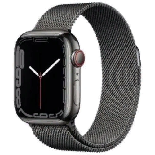 Apple Watch Series 7 41mm GPS+LTE Graphite Stainless Steel Case with Graphite Milanese Loop (MKJ23/MKHK3)