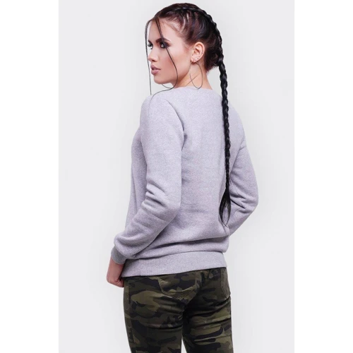 Свитшот FashionUp KF-1575C-42 42 серый с принтом: Сезон Демисезон