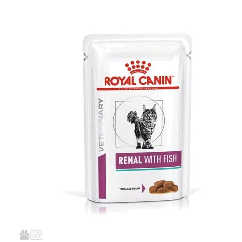 Влажный корм для котов Royal Canin Renal with Fish при почечной недостаточности со вкусом рыбы 85 г (40670019)