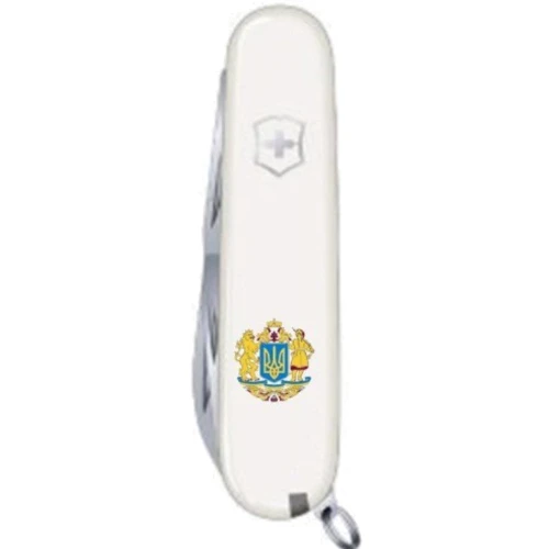 Мультитул Victorinox Spartan Ukraine 91мм/12 функцій/білий /Великий Герб України (1.3603.7_T0400u): Кількість функцій 12