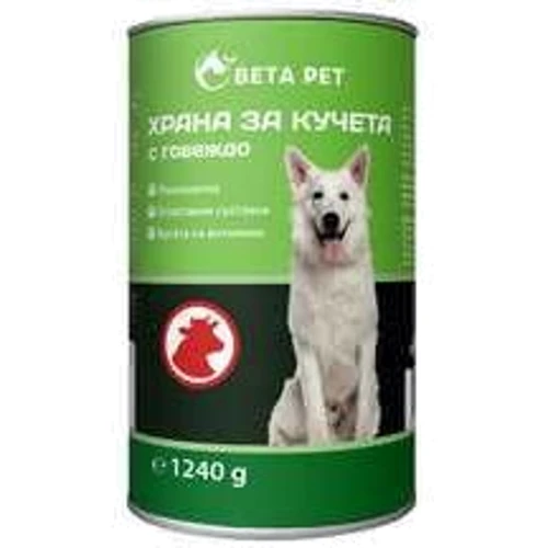 Влажный корм Beta Pet с говядиной 1240 г (3800501186992)