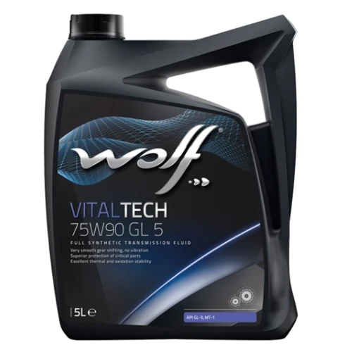Трансмиссионное масло WOLF VITALTECH 75W90 GL 5 5л