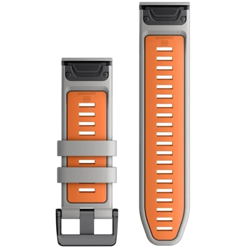 Ремешок Garmin epixPRO (g2) 26mmQuickFit Gry/Ember Orang Silicone (010-13281-02)