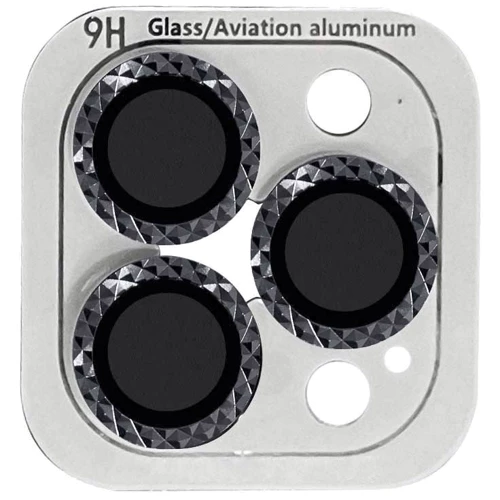 Захисне скло для iPhone Epik Metal Shine Black/Midnight for Camera iPhone 15 Pro / 15 Pro Max