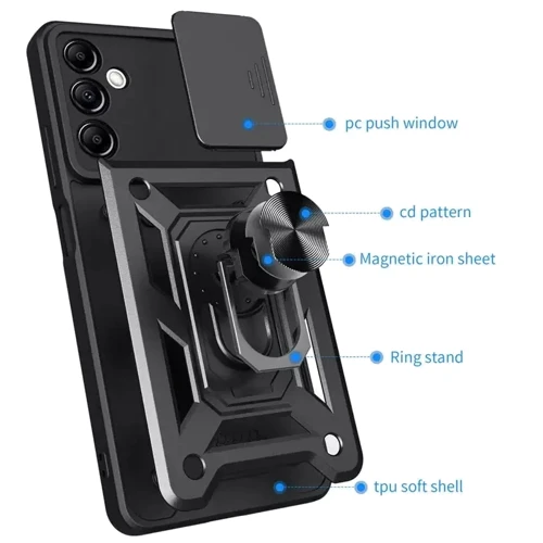 Чехол для телефонов Mobile Case Camshield Serge Ring Black for Samsung A266 Galaxy A26 5G: Тип накладка на заднюю часть