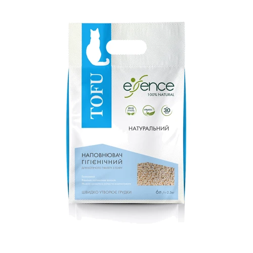 Наповнювач для котячого туалету Essence з натурального тофу 2 мм 6 л (4820261920031)