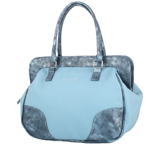 Женская сумка саквояж Laskara голубая (LK-10246-sky-blue): Стиль Повседневный (Casual)