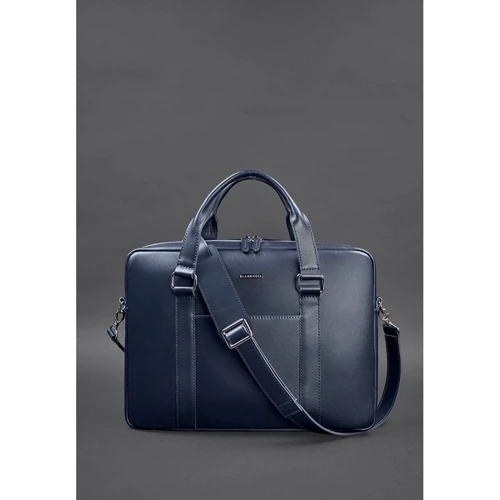 Конференц-сумка BlankNote темно-синяя (BN-BAG-37-navy-blue): Тип ручки Со съемным ремнем, Плечевой ремень, С двумя ручками, Короткая ручка