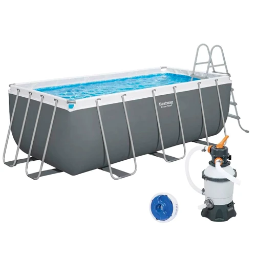 Каркасний басейн Bestway 56457, 412х201х122 см, 3 028 л/год (пісочний), з дозатором і сходами