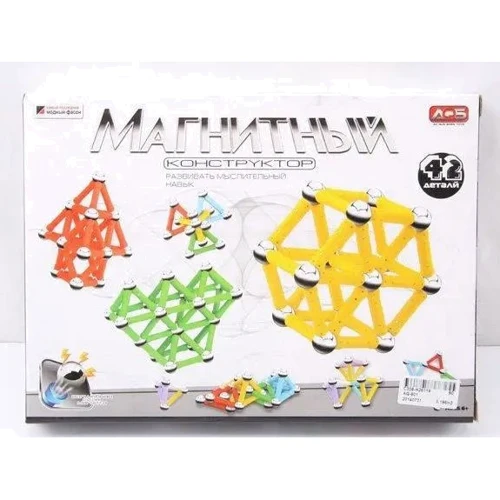 Магнитный 3D конструктор A-Toys 68 деталей (AQ-601): Количество деталей, шт. 42