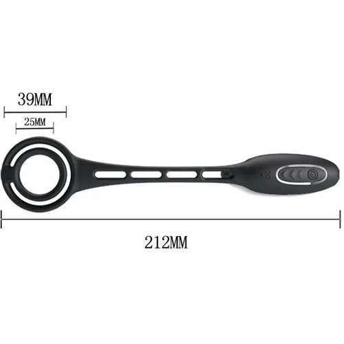 Эрекционное кольцо с анальным вибро стимулятором Pretty Love - VIBRATION PENIS SLEEVE III, BI-210200