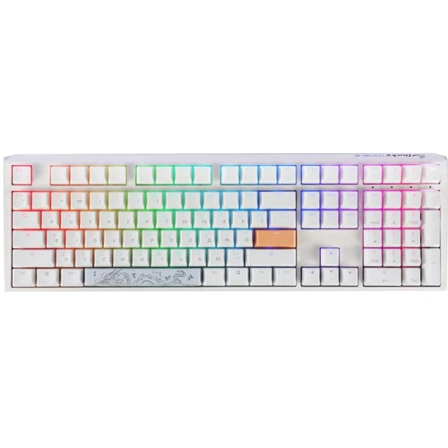 Клавиатура Ducky One 3 TKL Cherry MX Silent Red RGB UA USB White (DKON2187ST-SUAPXPWWWSC1)