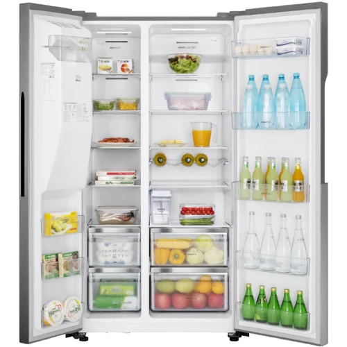 Холодильник Side-by-Side Gorenje NRS9181VX: Расположение морозильной камеры Слева
