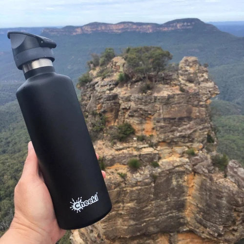 Термобутилка Cheeki Active Bottle Insulated 600 мл - Matte Black фото 5