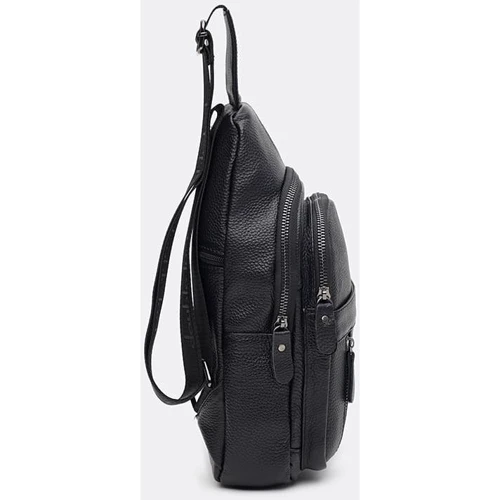 Чоловіча сумка слінг Borsa Leather чорна (k1338-black): Тип Сумки