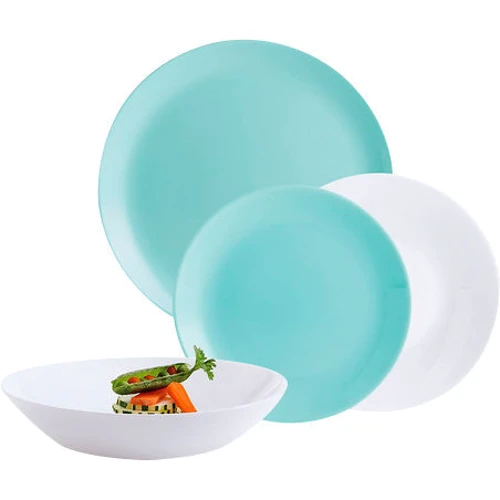 Столовый сервиз Luminarc Diwali Light Turquoise & White 18 пр. (P5912)
