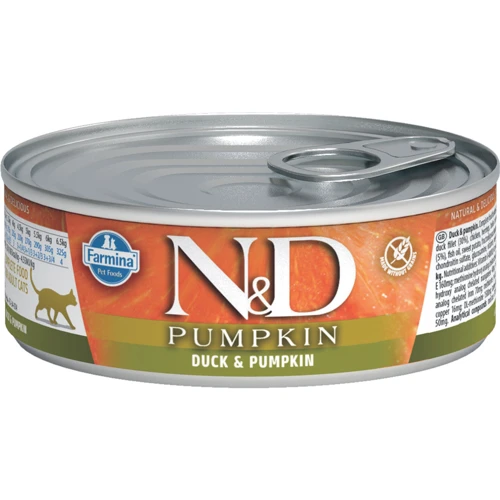 Беззерновой влажный корм для котов Farmina N&D Grain Free Pumpkin Duck Adult с тыквой и уткой 70 г (8606014102093)