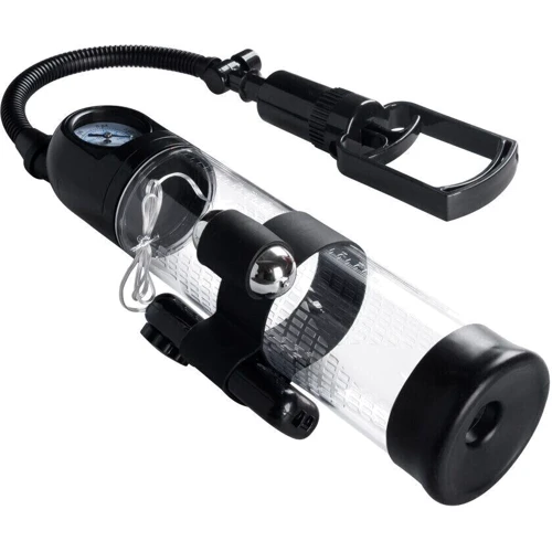 Вакуумная помпа с вибрацией Powerpump MASTER Vibrating - Black&Clear, BS6000034