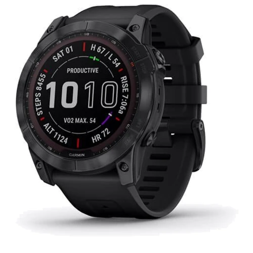 Смарт-часы Garmin Fenix 7X Sapphire Solar Black DLC Titanium with Black Band (010-02541-23)