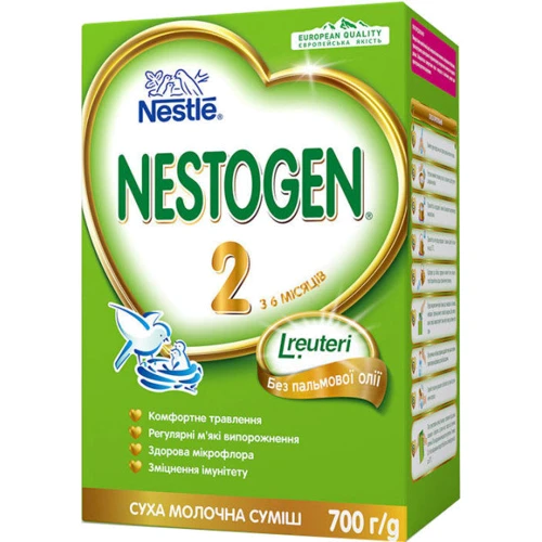 Суміш суха молочна Nestogen Nestle 2 з лактобактеріями L.Reuteri для дітей з 6 місяців 350 г (7613038443195)