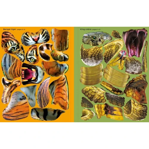 Build Your Own Deadly Animals / книга с наклейками Создайте своих смертоносных животных: Количество страниц 44