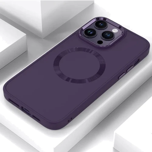 Чехол для iPhone TPU Case Bonbon Metal Style with MagSafe Dark Purple for iPhone 16 фото 6
