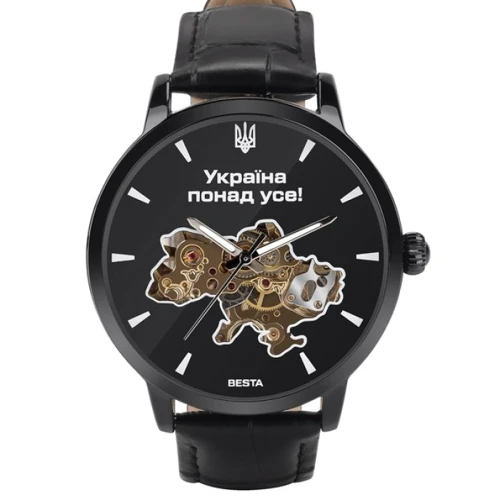 Наручные часы Besta Skeleton UA Black: Стиль Классический
