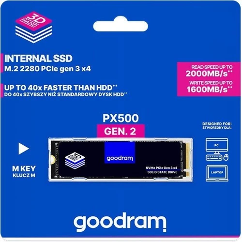 GOODRAM PX500 Gen.2 1 TB (SSDPR-PX500-01T-80-G2): Тип накопителя внутренний