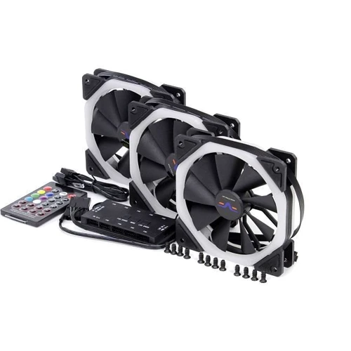 Кулер Набор RGB-вентиляторов + Fun hub + ДУ Frime Iris Galaxy KIT (Double Ring): Уровень шума, dB 22.5
