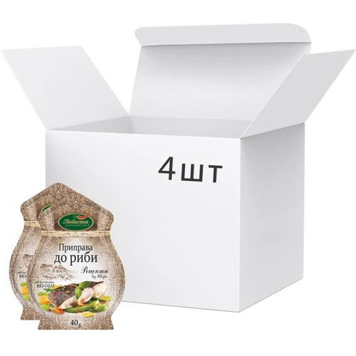 Упаковка приправы для рыбы Любисток Рецепты от шефа 4х40 г (4820159132294)