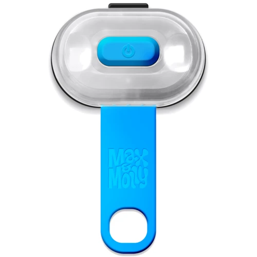 Світлодіодний ліхтарик для собак Max & Molly Urban Pets Matrix Ultra LED - Safety light-Sky Blue/Cube Синій (4894512014589)