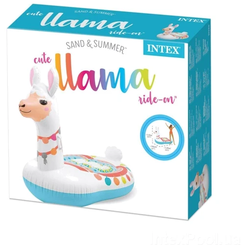 Плотик Intex 57564 135-94-112см, лама, 2 ручки, вік 3+, в кор-ке фото 4