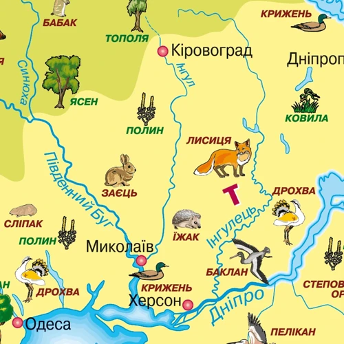Карта "Рослини і тварини". Моя Україна: Производитель Картографія