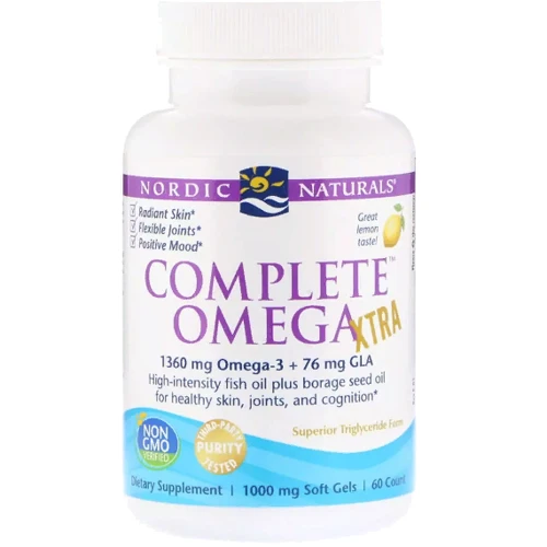 Nordic Naturals Complete Omega Xtra, 1360 mg Omega-3 / 76 mg CLA, Lemon Flavor, 60 Softgels (NOR01801): Форма выпуска Капсулы