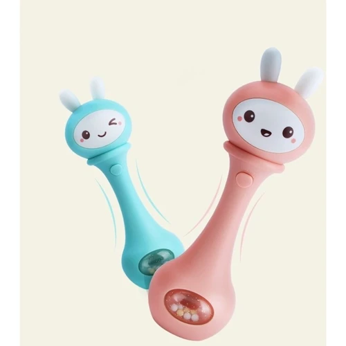 Брязкальце-гризунець Beiens музичне Зайчик рожевий (YZ02pink)