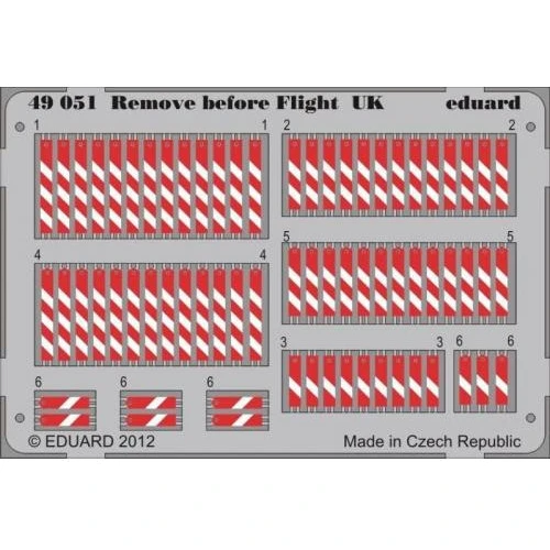 Фототравление Eduard 1/48 Remove before flight UK EDU-49051