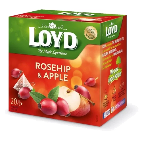 Чай Loyd фруктовый Rosehip and Apple шиповник и яблоко 20х2 г (3103572)