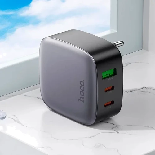 Зарядний пристрій Hoco Wall Charger 2xUSB-C+USB CS33A Amanecer 30W Black фото 7